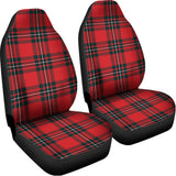 Red Scottish Tartan Pattern Print Universal Fit Car Seat Covers 102422