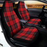 Red Scottish Tartan Pattern Print Universal Fit Car Seat Covers 102422