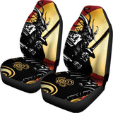 Red Sky And Golden Sun Samurai Print Universal Fit Car Seat Covers 102422