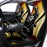Red Sky And Golden Sun Samurai Print Universal Fit Car Seat Covers 102422