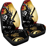 Red Sky And Golden Sun Samurai Print Universal Fit Car Seat Covers 102422