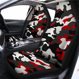 Red Snow Camouflage Print Universal Fit Car Seat Covers 102422