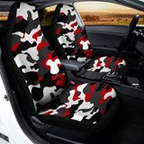 Red Snow Camouflage Print Universal Fit Car Seat Covers 102422