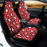 Red Snow Penguin Pattern Print Universal Fit Car Seat Covers 102422
