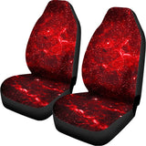 Red Stardust Universe Galaxy Space Print Universal Fit Car Seat Covers 102422