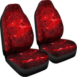 Red Stardust Universe Galaxy Space Print Universal Fit Car Seat Covers 102422