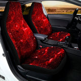 Red Stardust Universe Galaxy Space Print Universal Fit Car Seat Covers 102422