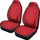 Red Stethoscope Pattern Print Universal Fit Car Seat Covers 102422