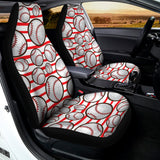 Red Striped Baseball Pattern Print Universal Fit Car Seat Covers 102422