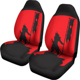 Red Sun Samurai Print Universal Fit Car Seat Covers 102422