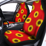 Red Sunflower Pattern Print Universal Fit Car Seat Covers 102422