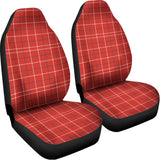 Red Tattersall Pattern Print Universal Fit Car Seat Covers 102422