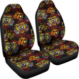 Red Tiger Tattoo Pattern Print Universal Fit Car Seat Covers 102422