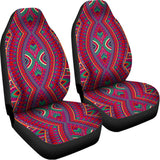 Red Tribal Ethnic Mandala Print Universal Fit Car Seat Covers 102422