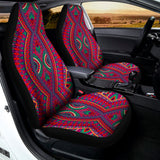 Red Tribal Ethnic Mandala Print Universal Fit Car Seat Covers 102422