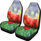 Red Tulip Print Universal Fit Car Seat Covers 102422