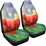 Red Tulip Print Universal Fit Car Seat Covers 102422