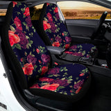 Red Violet Roses Floral Pattern Print Universal Fit Car Seat Covers 102422