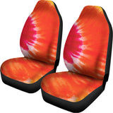Red Yellow And Orange Tie Dye Print Universal Fit Car Seat Covers 102422