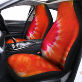 Red Yellow And Orange Tie Dye Print Universal Fit Car Seat Covers 102422