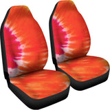 Red Yellow And Orange Tie Dye Print Universal Fit Car Seat Covers 102422
