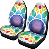 Reiki Chakra Flower Print Universal Fit Car Seat Covers 102422