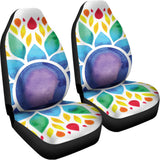 Reiki Chakra Flower Print Universal Fit Car Seat Covers 102422