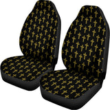 Religious Cross Pattern Print Universal Fit Car Seat Covers 102422