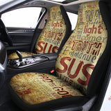 Religious Word Of God Print Universal Fit Car Seat Covers 102422
