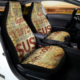 Religious Word Of God Print Universal Fit Car Seat Covers 102422