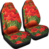 Remembrance Day Poppy Print Universal Fit Car Seat Covers 102422