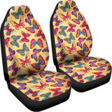 Retro Colorful Butterfly Pattern Print Universal Fit Car Seat Covers 102422
