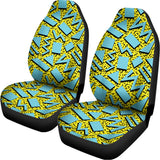 Retro Funky Pattern Print Universal Fit Car Seat Covers 102422