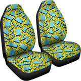 Retro Funky Pattern Print Universal Fit Car Seat Covers 102422