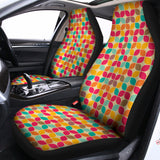 Retro Geometric Rounded Square Print Universal Fit Car Seat Covers 102422