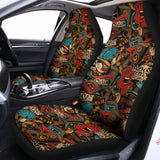 Retro Graffiti Pattern Print Universal Fit Car Seat Covers 102422
