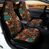 Retro Graffiti Pattern Print Universal Fit Car Seat Covers 102422