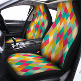 Retro Harlequin Pattern Print Universal Fit Car Seat Covers 102422