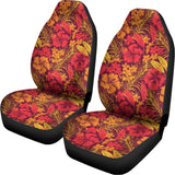 Retro Hawaiian Tropical Floral Print Universal Fit Car Seat Covers 102422
