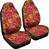 Retro Hawaiian Tropical Floral Print Universal Fit Car Seat Covers 102422