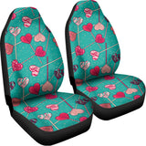 Retro Lollipop Pattern Print Universal Fit Car Seat Covers 102422