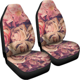 Retro Pink Roses Floral Print Universal Fit Car Seat Covers 102422