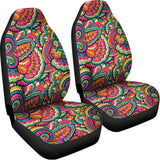 Retro Psychedelic Hippie Pattern Print Universal Fit Car Seat Covers 102422
