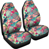 Retro Tennis Pattern Print Universal Fit Car Seat Covers 102422