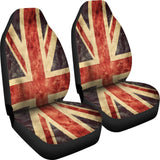 Retro Union Jack British Flag Print Universal Fit Car Seat Covers 102422