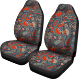 Retro Vintage Bohemian Floral Print Universal Fit Car Seat Covers 102422
