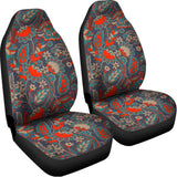 Retro Vintage Bohemian Floral Print Universal Fit Car Seat Covers 102422