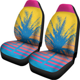 Retrowave Sunset Palm Tree Print Universal Fit Car Seat Covers 102422
