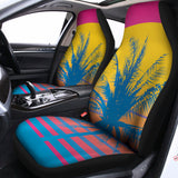 Retrowave Sunset Palm Tree Print Universal Fit Car Seat Covers 102422