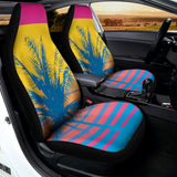 Retrowave Sunset Palm Tree Print Universal Fit Car Seat Covers 102422